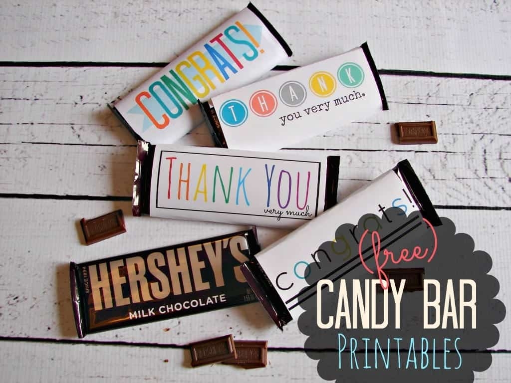 Free Candy Bar Wrapper Thank You and Congrats Printables A 