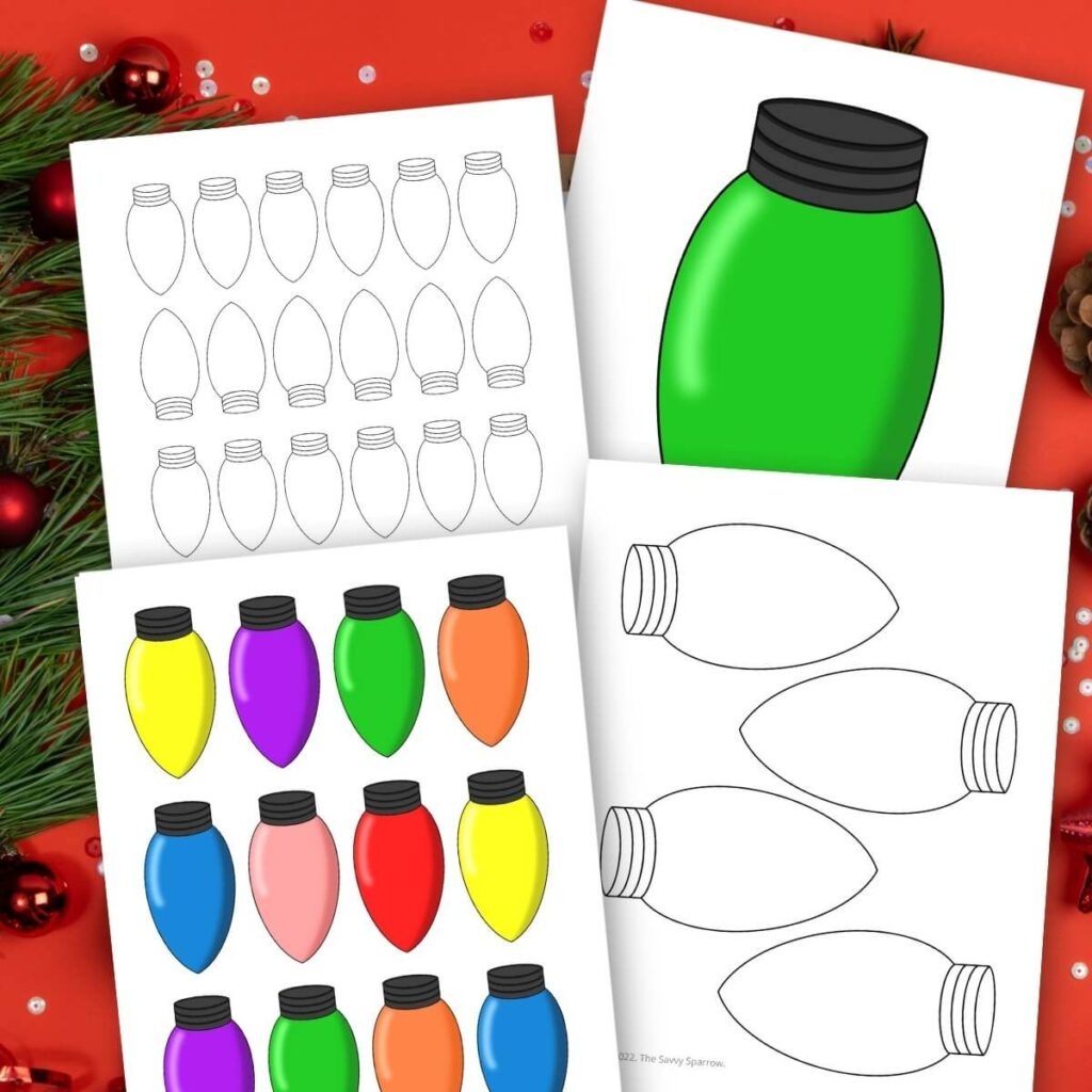 Free Printable Christmas Light Template