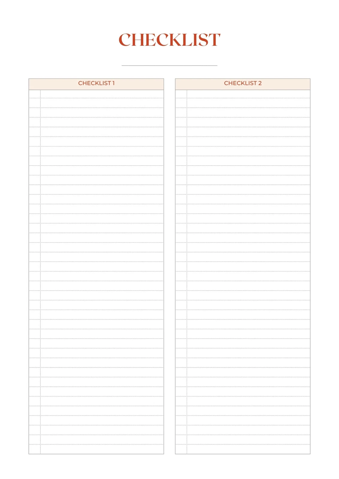 Free Custom Downloadable Checklist Templates Canva