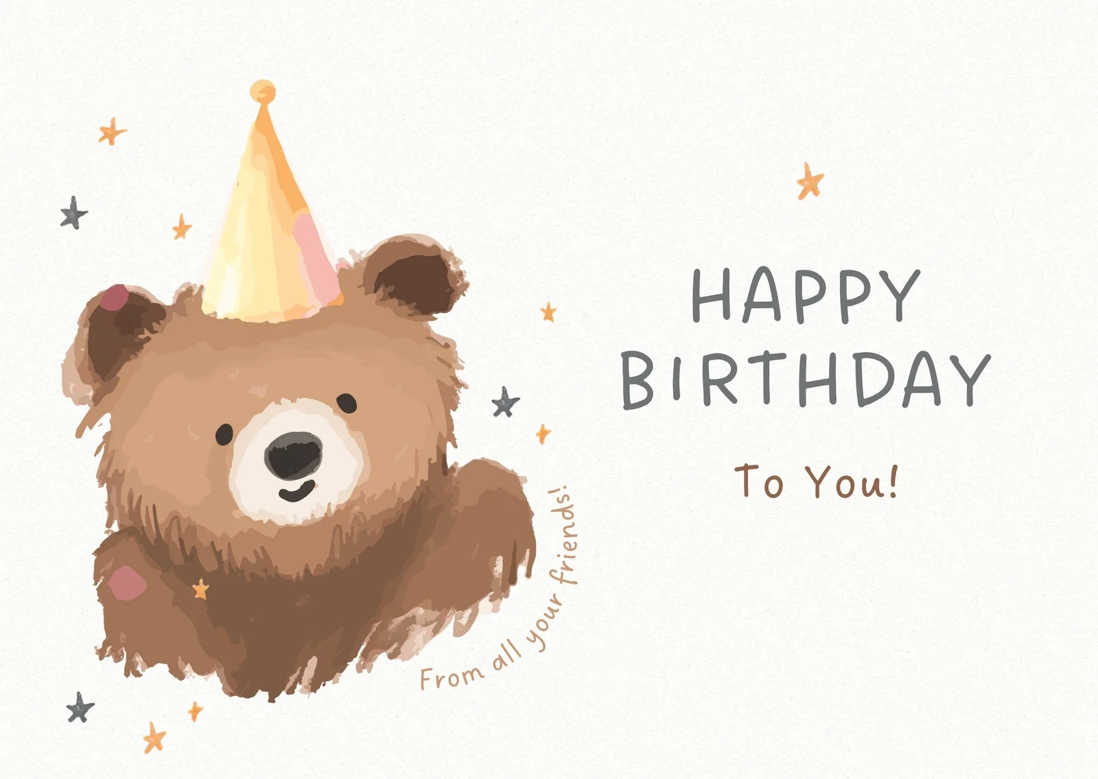 Free Printable Birthday Card Template Free Printable Birthday Card Template