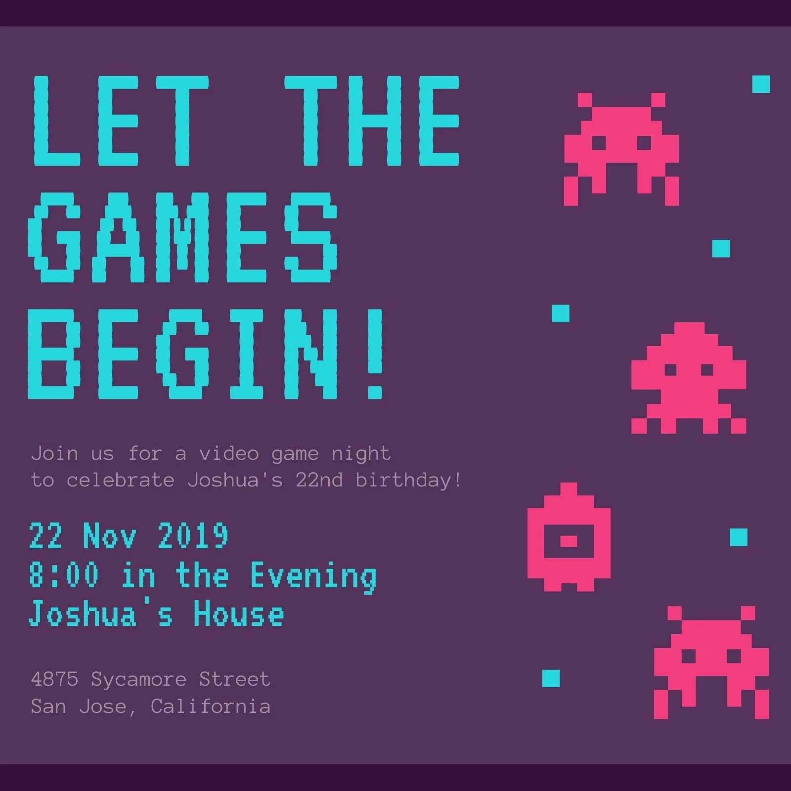 Free Printable Game Night Invitation Template Free Printable Game Night Invitation Template