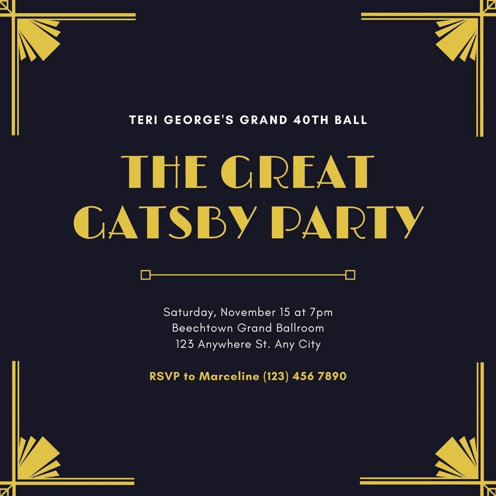 Free Custom Printable Great Gatsby Invitation Templates Canva