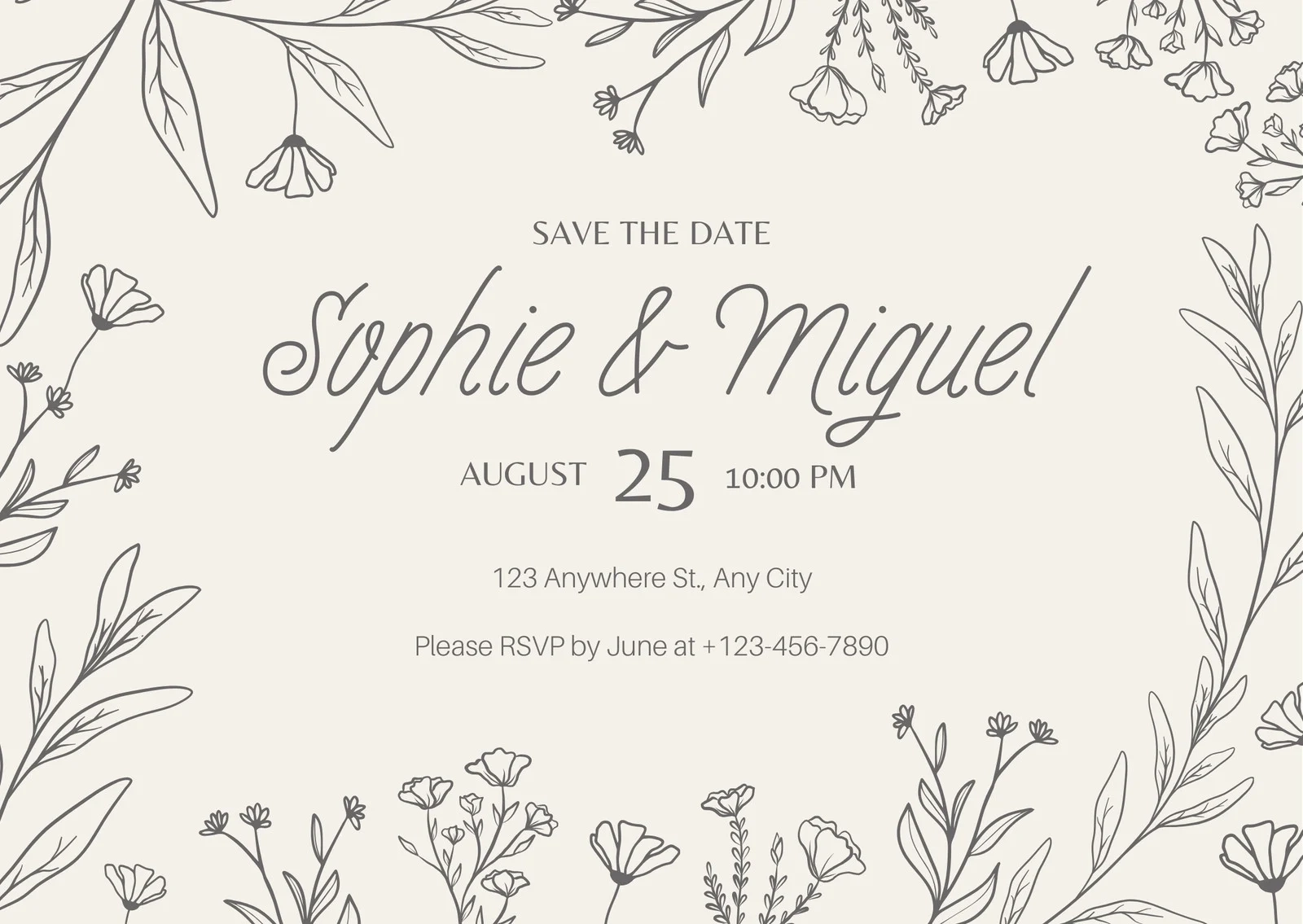 Free Custom Printable Invitation Postcard Templates Canva