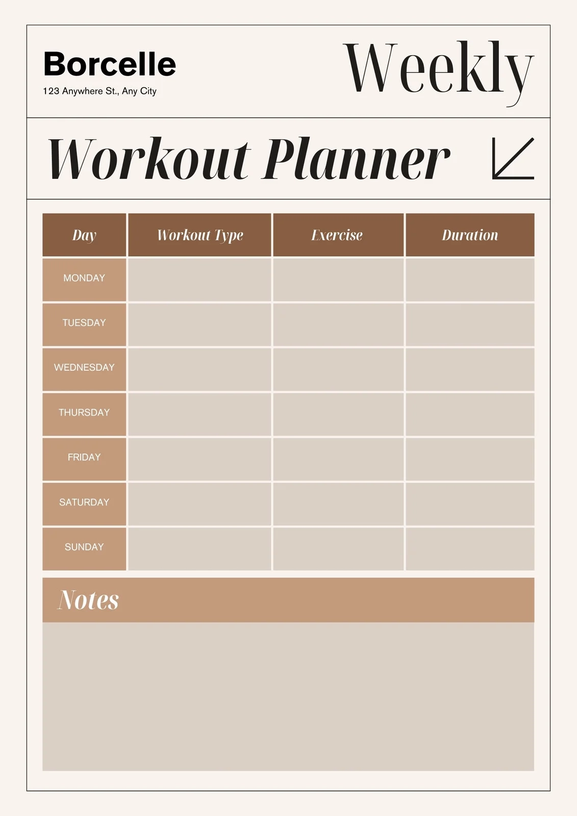 Free Printable Fitness Journal Template Free Printable Fitness Journal Template