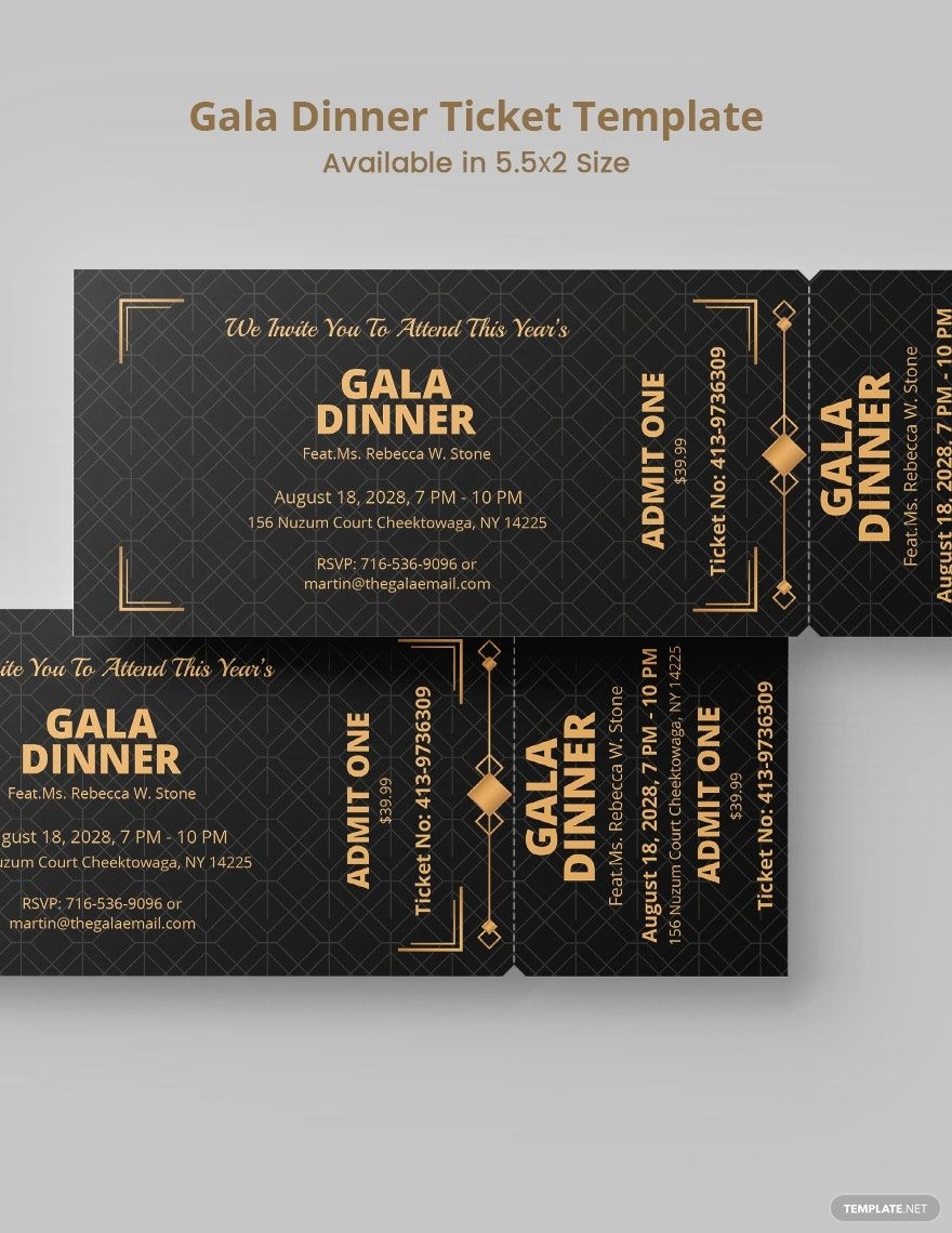 Free Dinner Ticket Template Printable