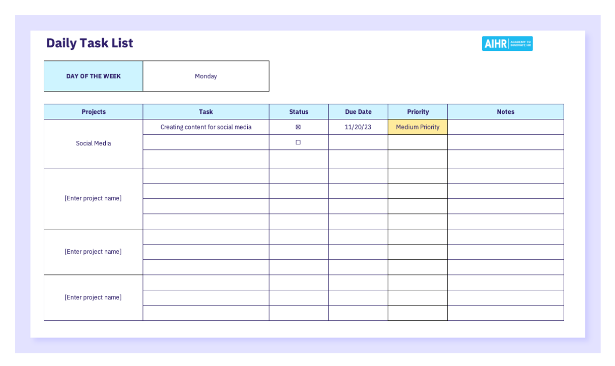 Free Employee Task List Templates And Actionable Guide For 2025 AIHR