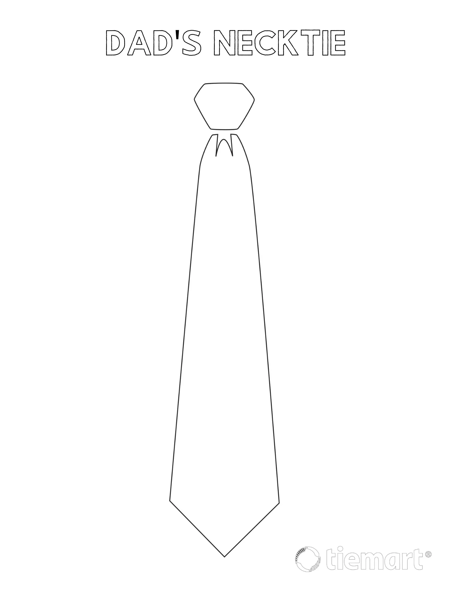 Printable Father's Day Tie Template