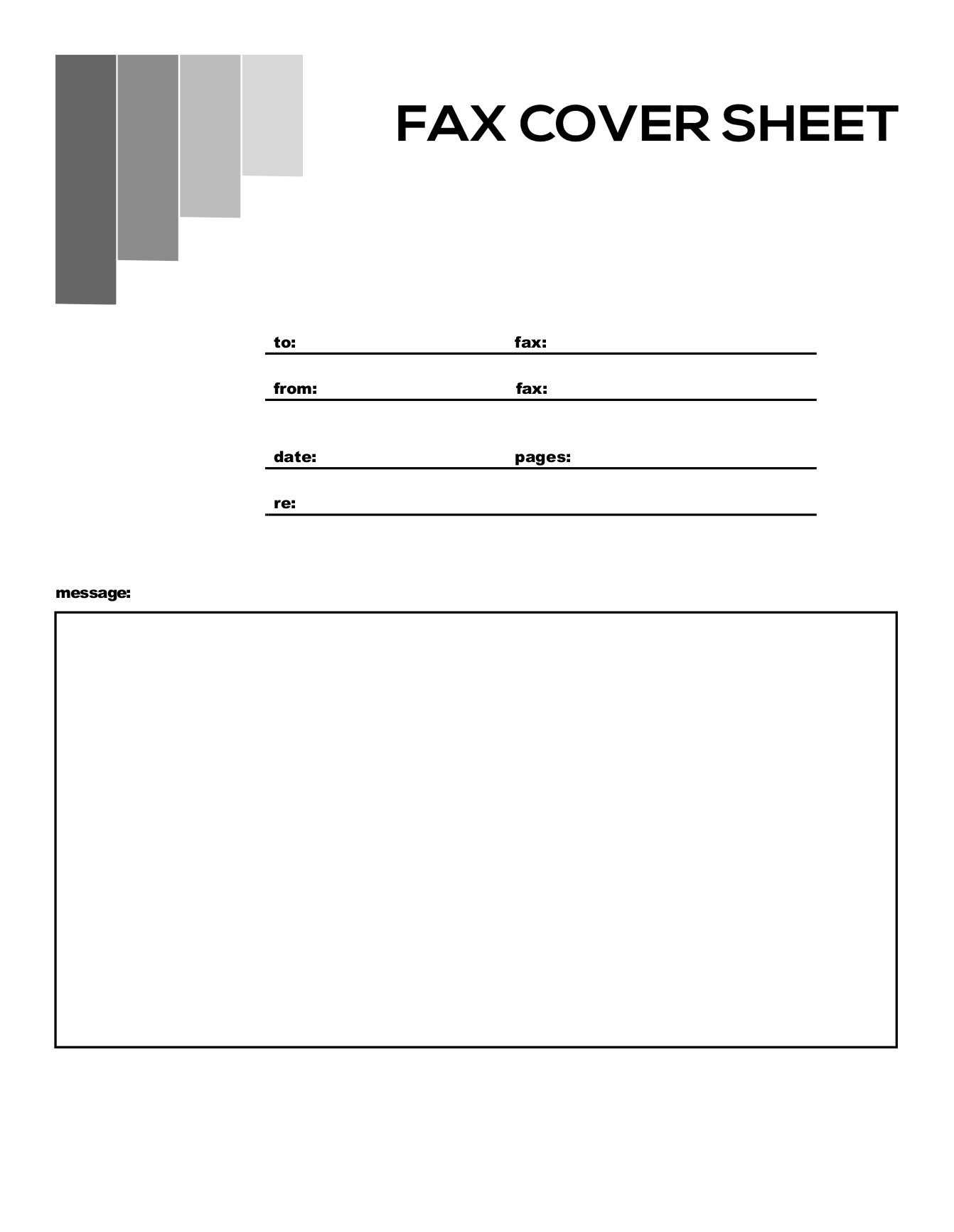 Free Fax Template Printable
