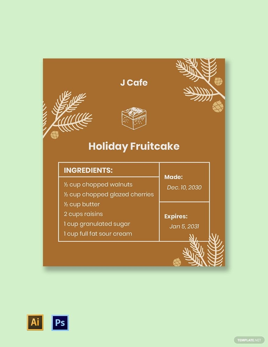 Free Printable Food Label Templates For Word
