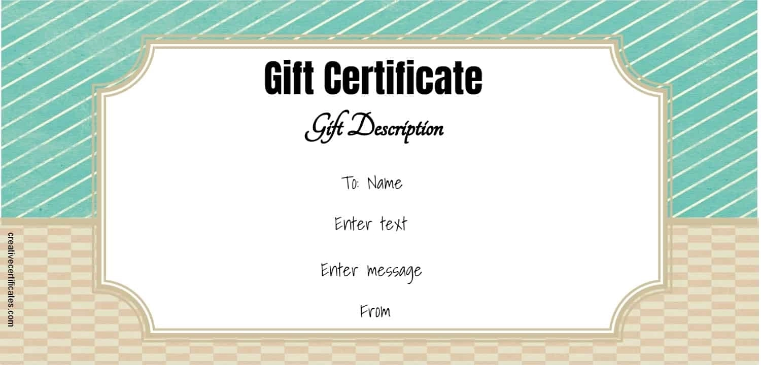 FREE Gift Certificate Template Customize Online And Print