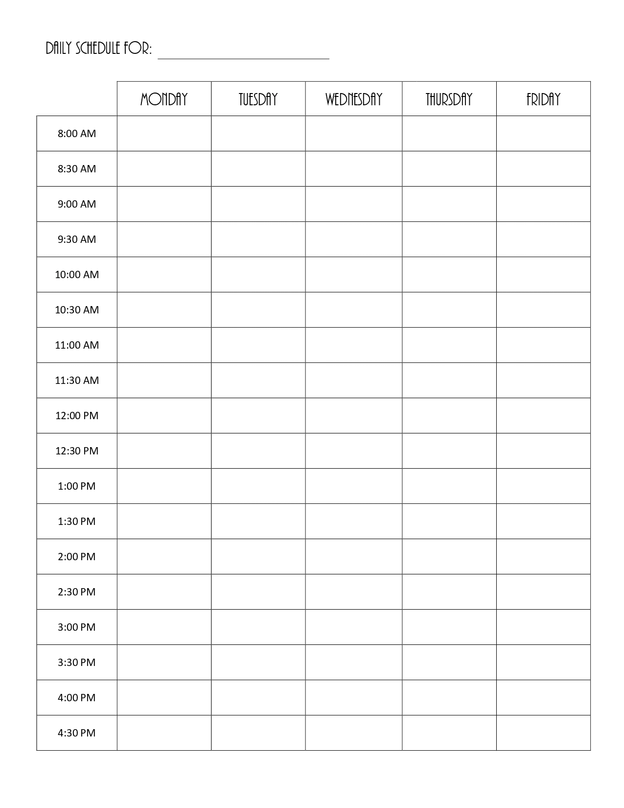 FREE Homeschool Schedule Template Editable And Printable