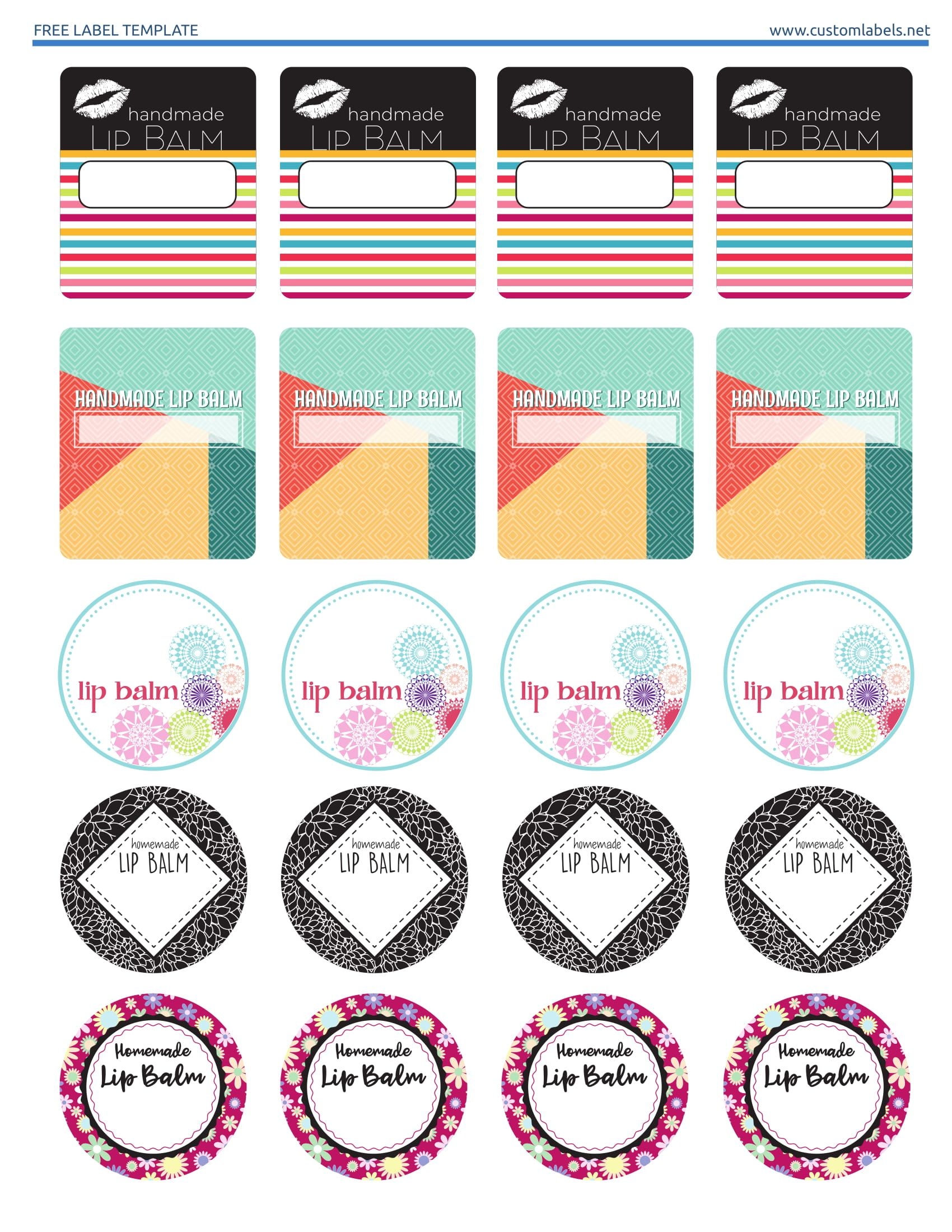 Free Lip Balm Label Printables Worksheets Library