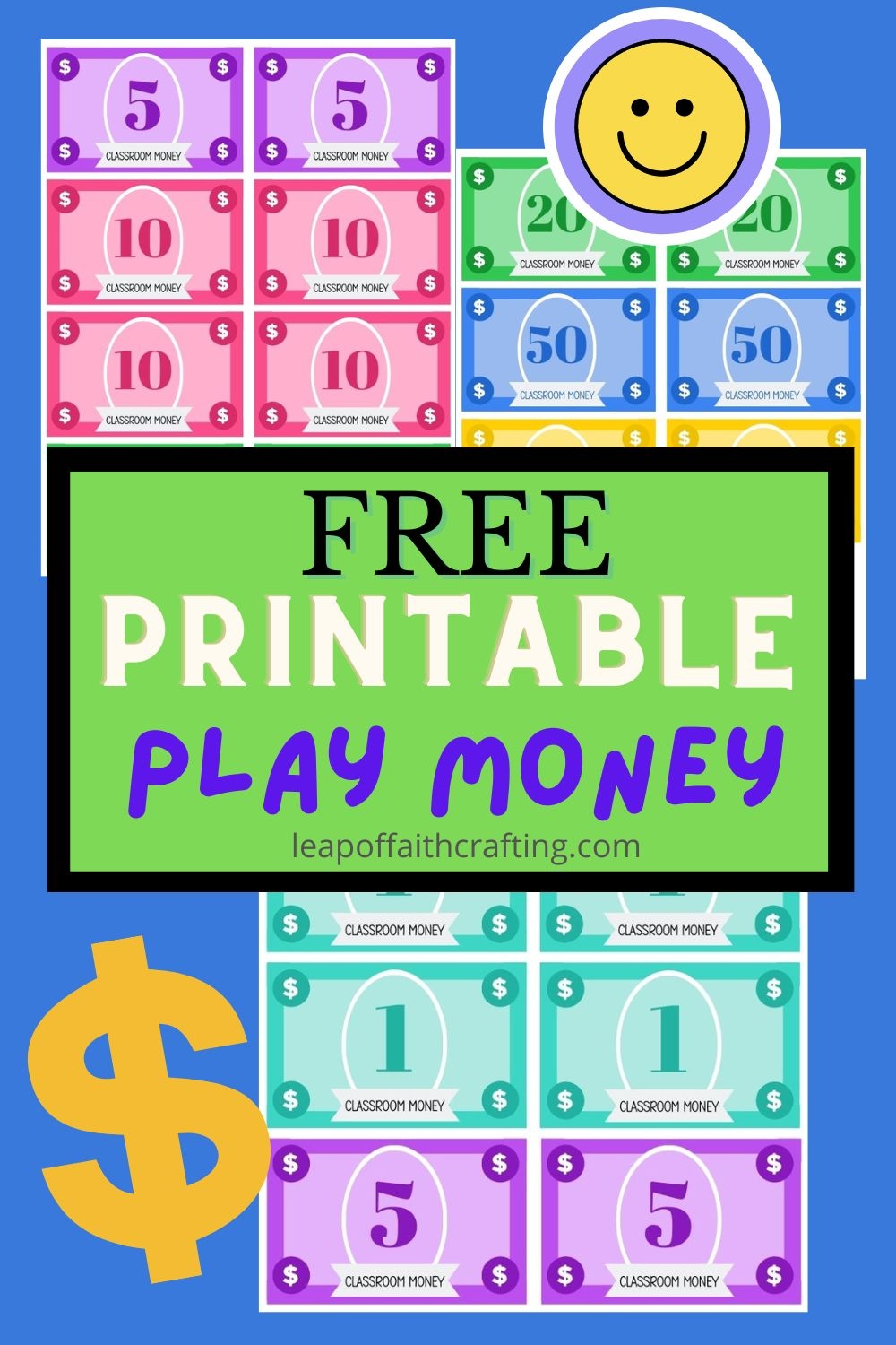 Free Printable Fake Money Template