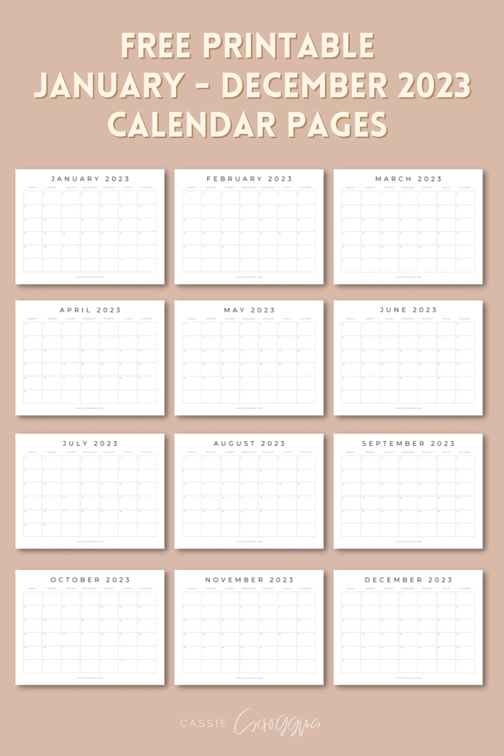 Free Printable 2023 Calendar Templates All 12 Months