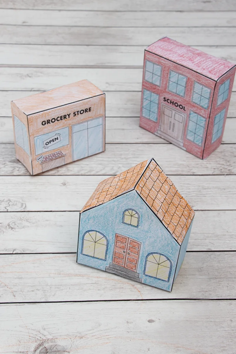 Free Printable 3D Buildings Coloring Pages Pjs And Paint