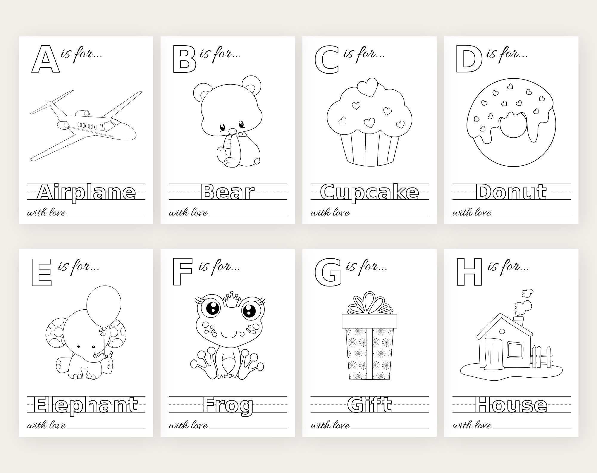FREE Printable ABC Book Worksheets Library