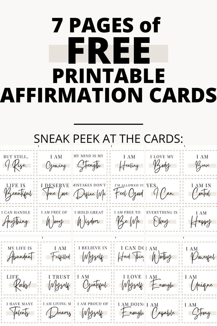 Free Printable Affirmation Cards Affirmation Ideas Free Printable Affirmation Cards Affirmation Ideas