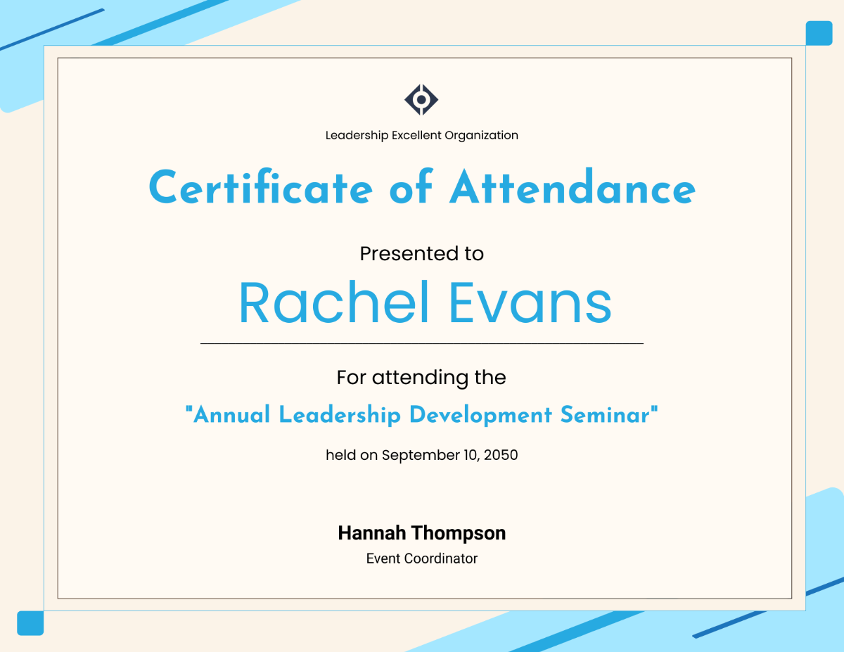 Free Printable Attendance Certificate Templates To Customize Online