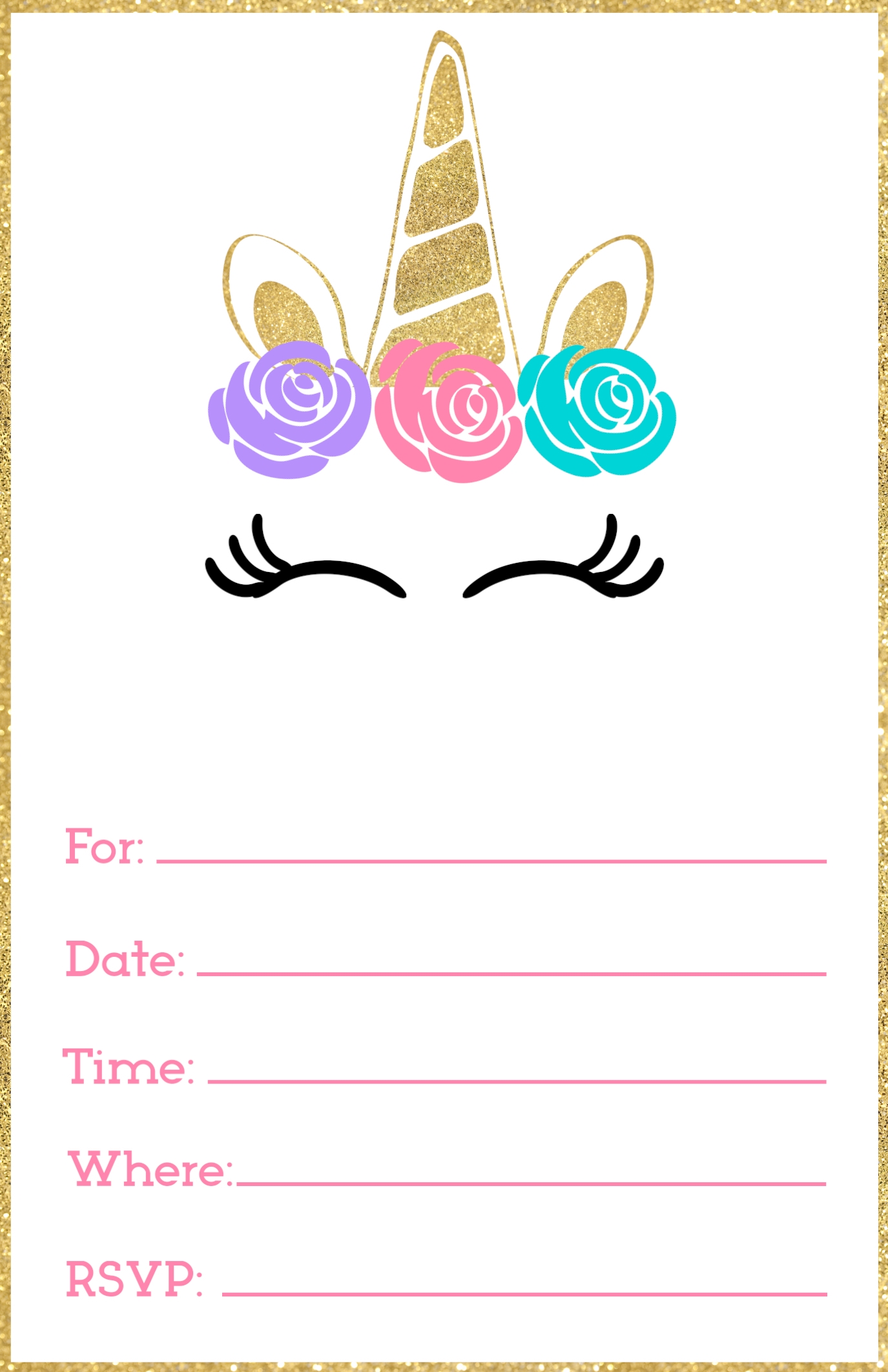 Birthday Invitations Template Printable