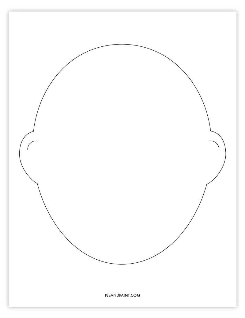 Free Printable Blank Face Template Pjs And Paint