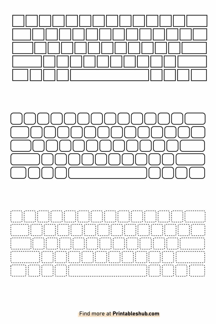 Free Printable Blank Keyboard Template PDF