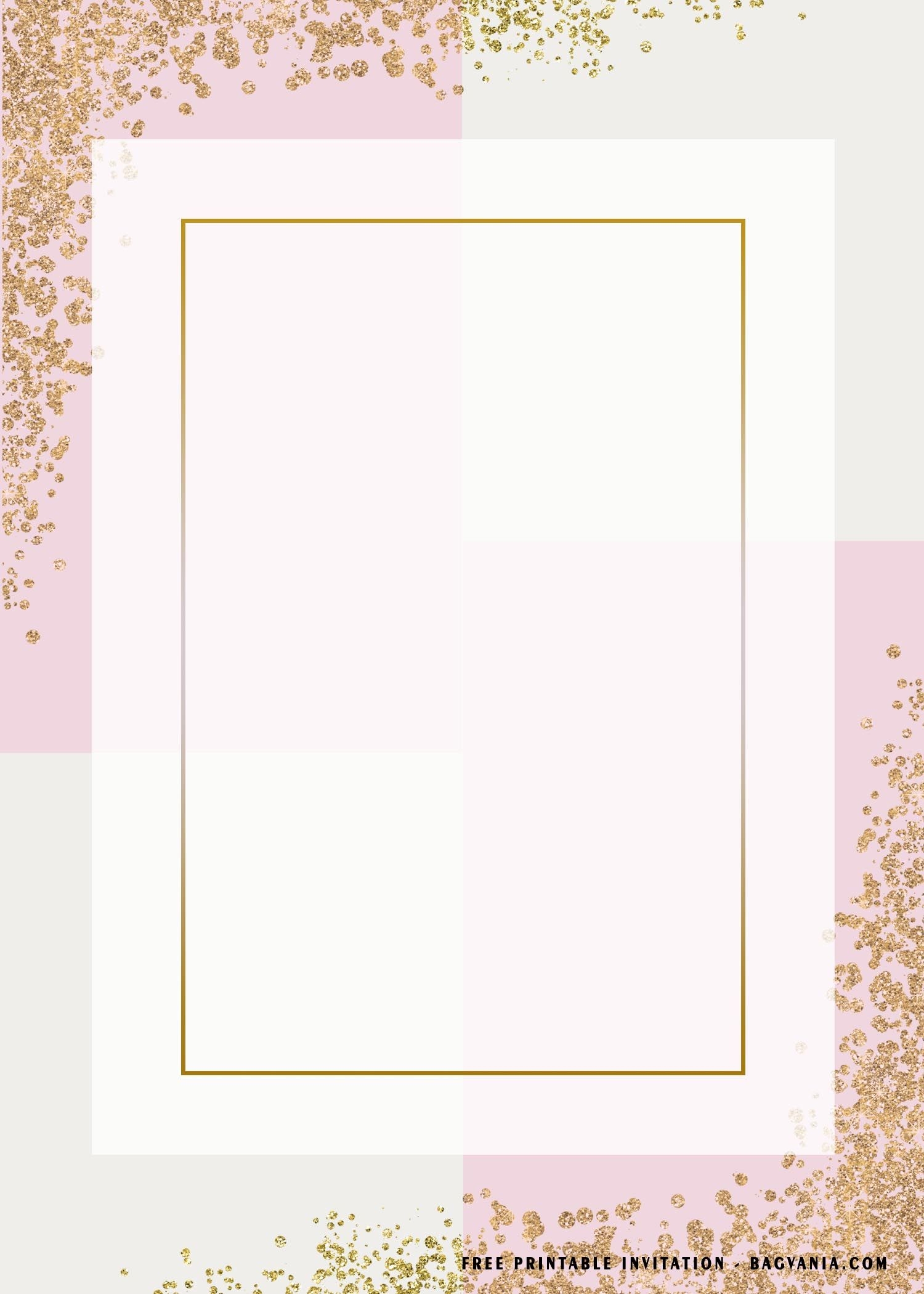 FREE Printable Blank Rectangle Birthday Invitation Templates