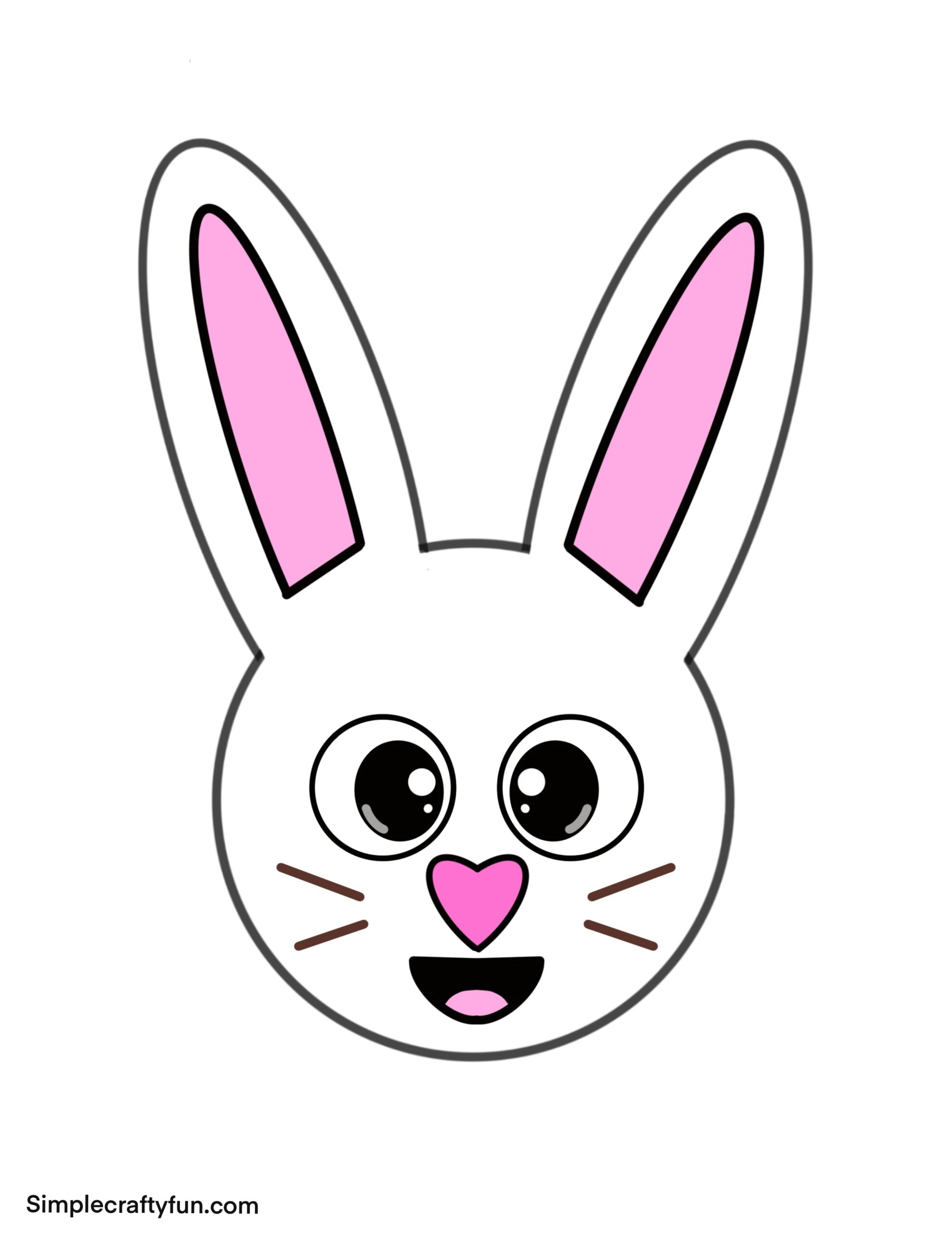 Bunny Face Template Printable