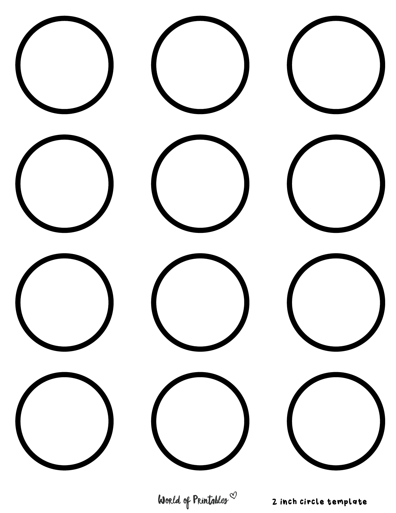 Free Printable Circle Templates Various Sizes World Of