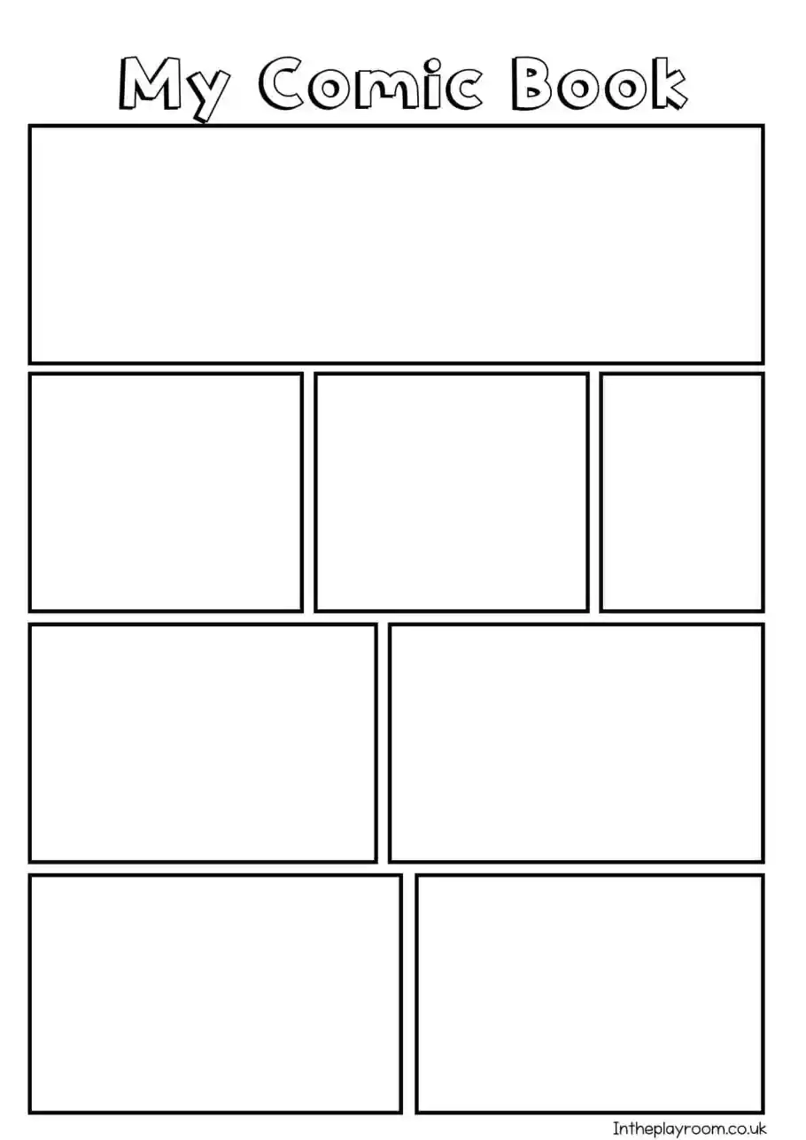 Template For Comic Strip Free Printable