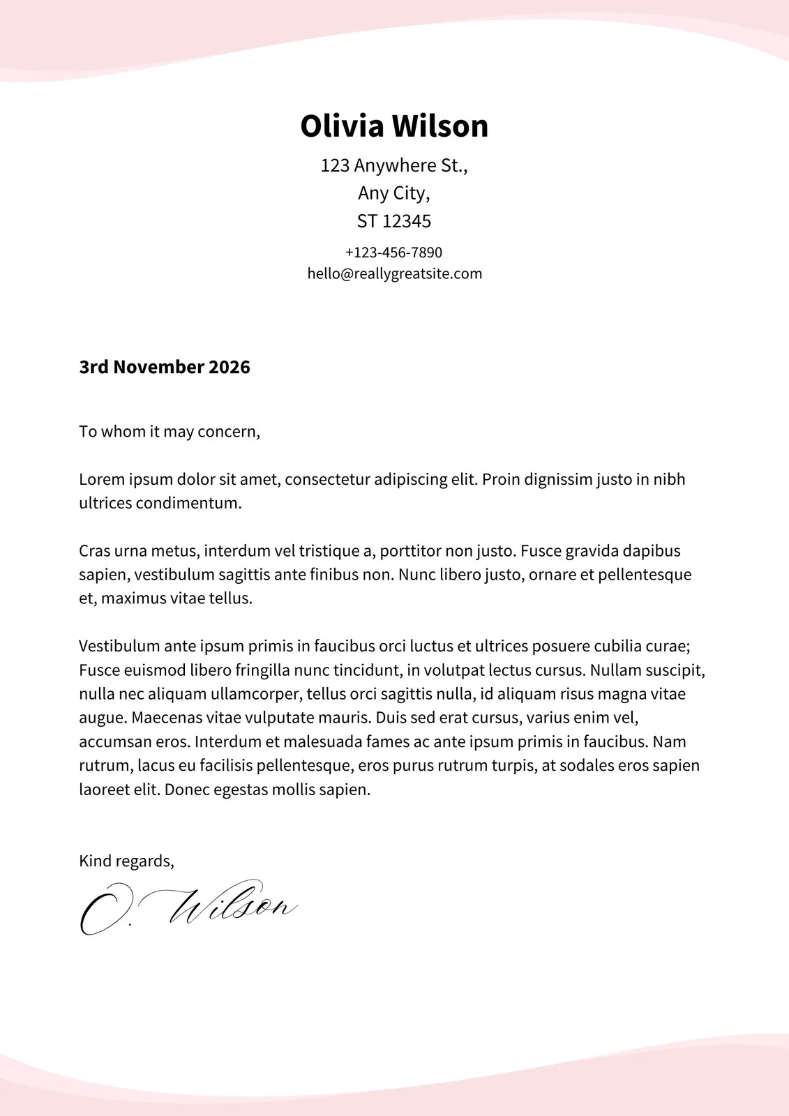 Free Printable Cover Letter Templates