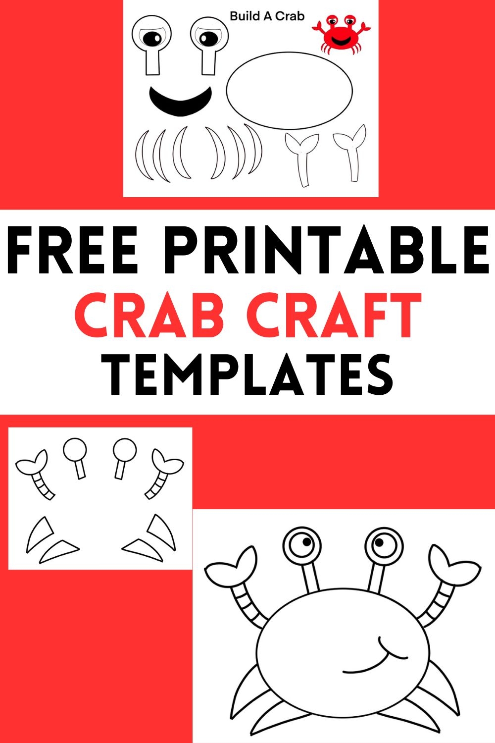 Free Printable Crab Craft Template For Kids Free Printable Crab Craft Template For Kids