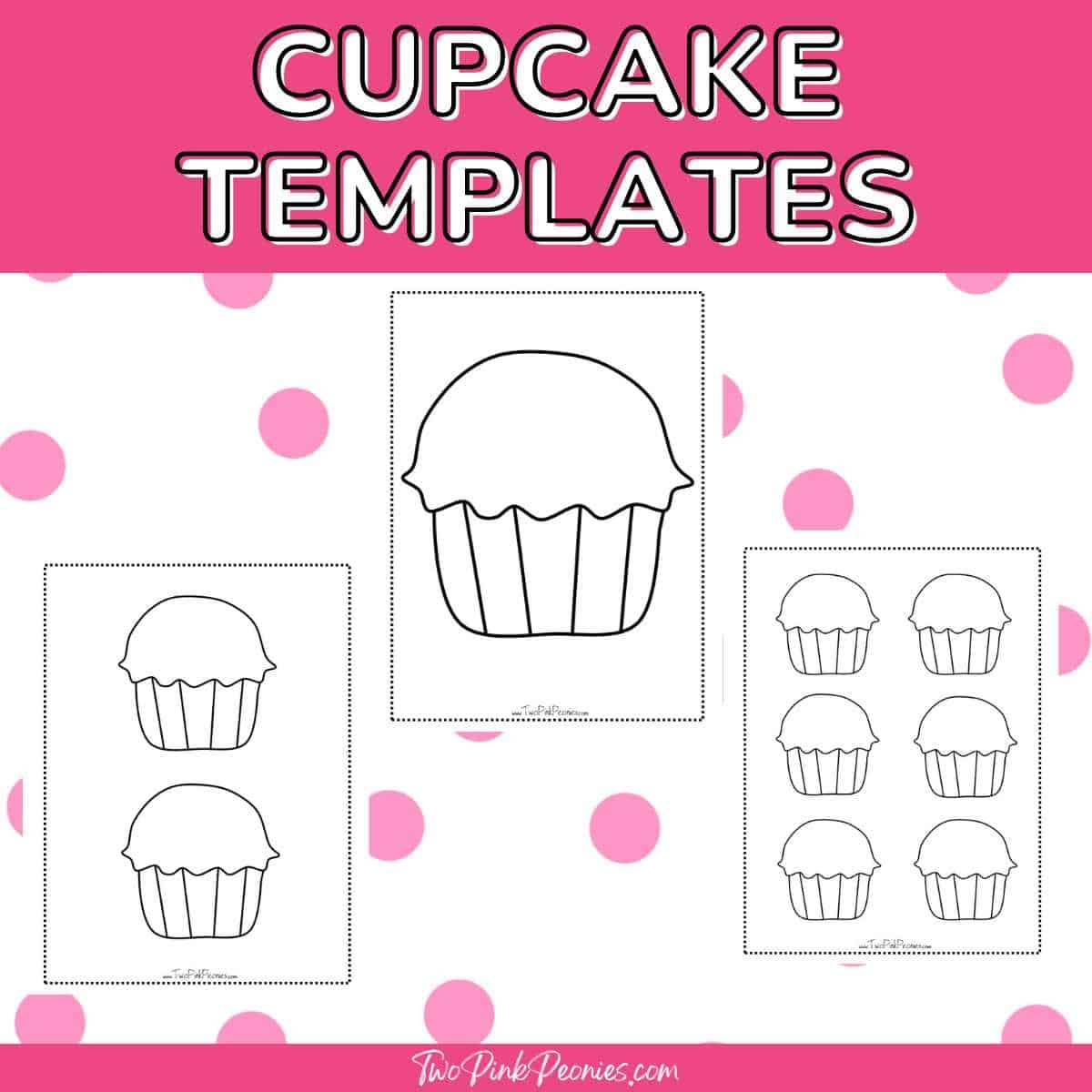 Free Printable Cupcake Templates free Instant PDF Download Free Printable Cupcake Templates free Instant PDF Download