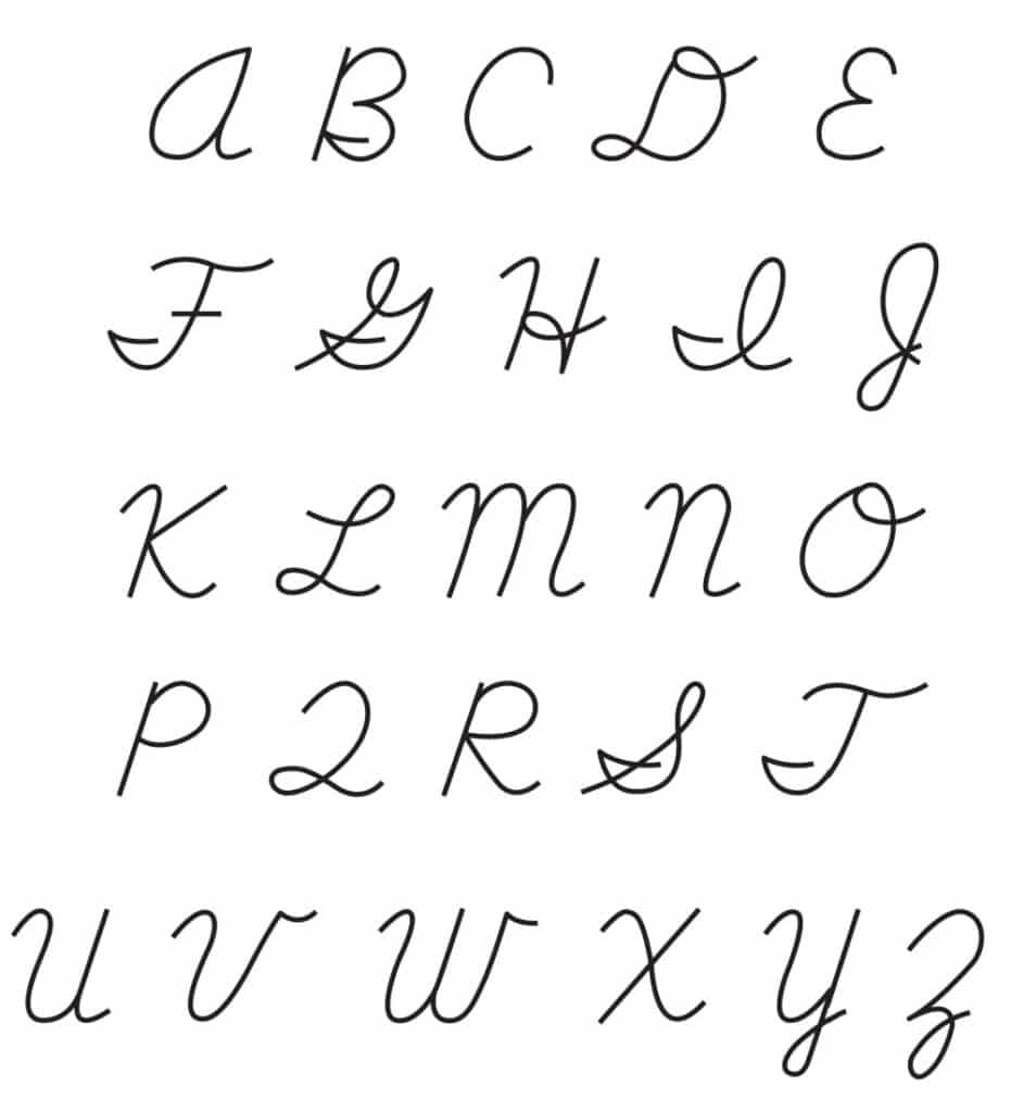 Free Printable Cursive Letter Templates