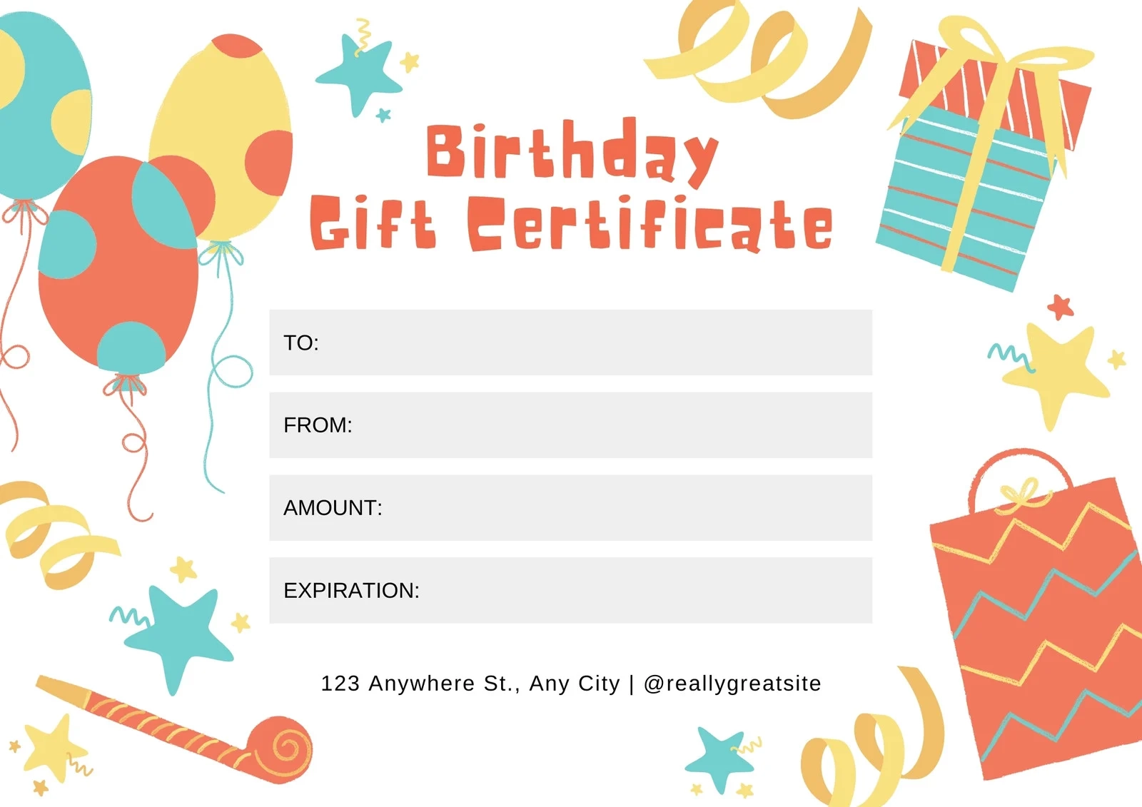 Free Printable Customizable Birthday Certificate Templates Canva