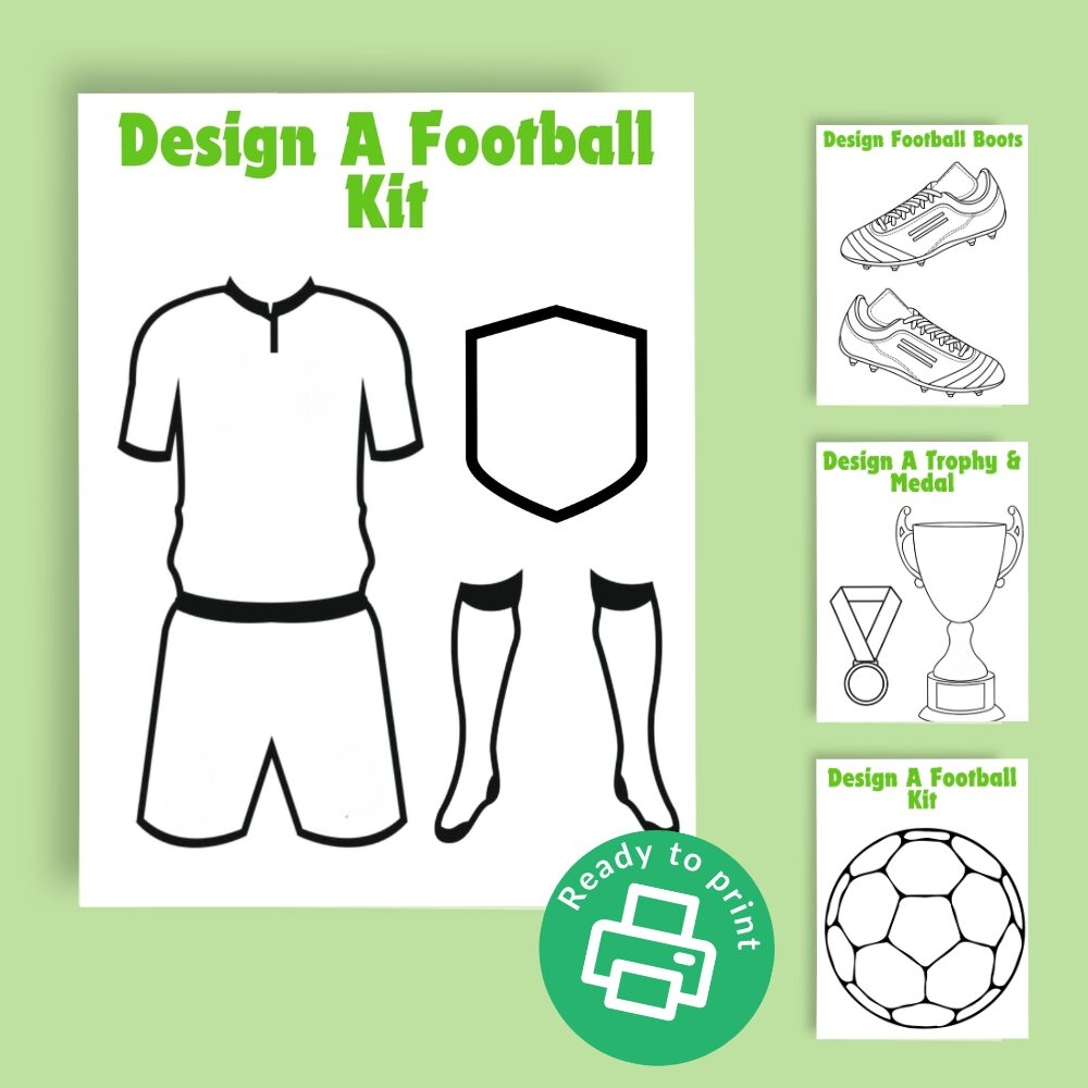 Free Printable Design A Football KitFree Printable Design A 