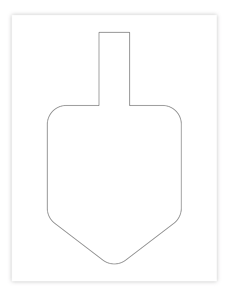 Free Printable Dreidel Template Two Sizes Pjs And Paint