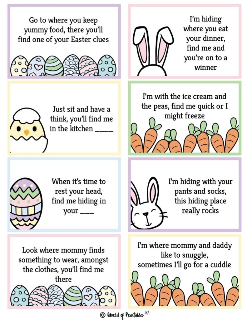 Free Printable Blank Easter Egg Hunt Template