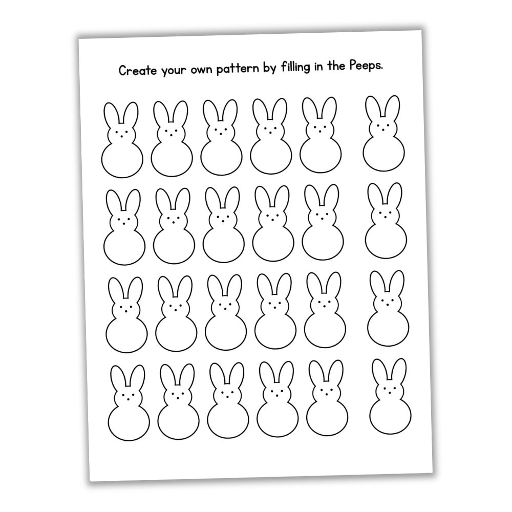 Free Printable Easter Pattern Worksheets Peep Patterns The 