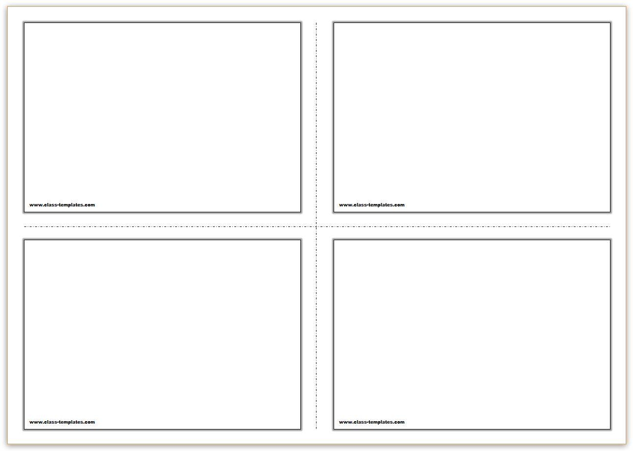 Free Printable Flash Cards Template