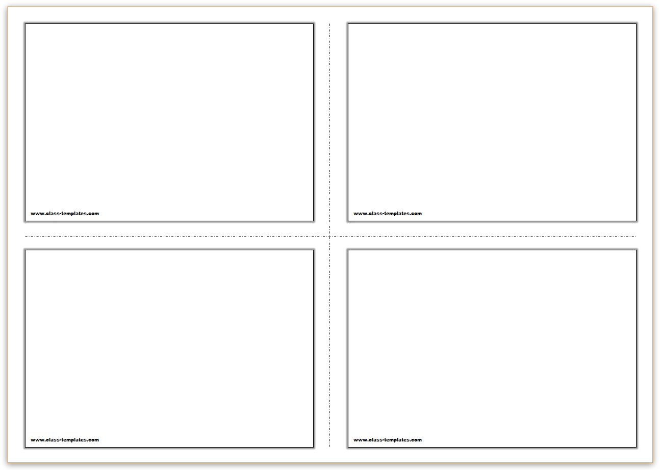 Free Printable Flash Cards Template