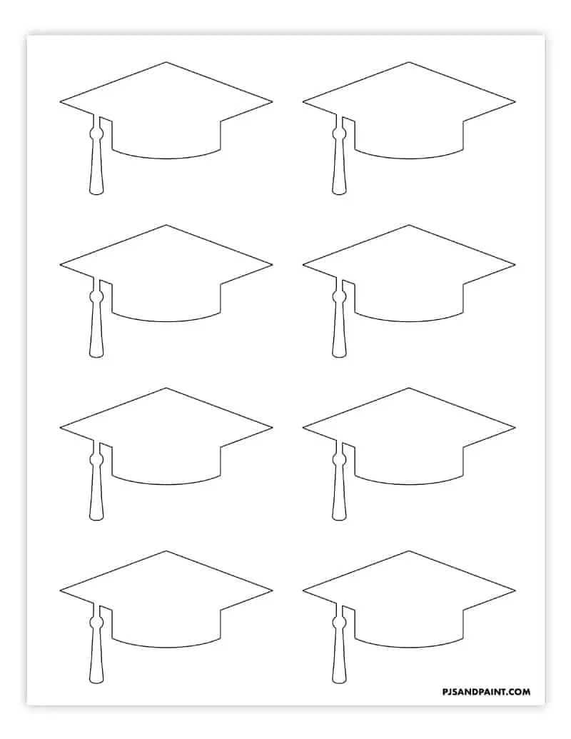 Free Printable Graduation Cap Template 2 Sizes Pjs And Paint Free Printable Graduation Cap Template 2 Sizes Pjs And Paint
