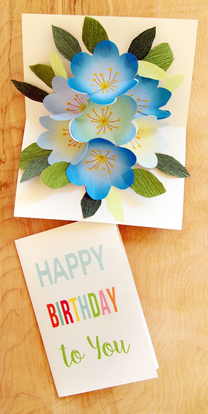 Free Printable Happy Birthday Card With Pop Up Bouquet A Piece