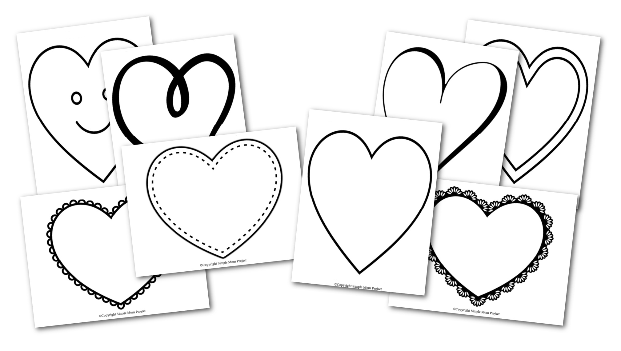 Large Heart Template Printable Free