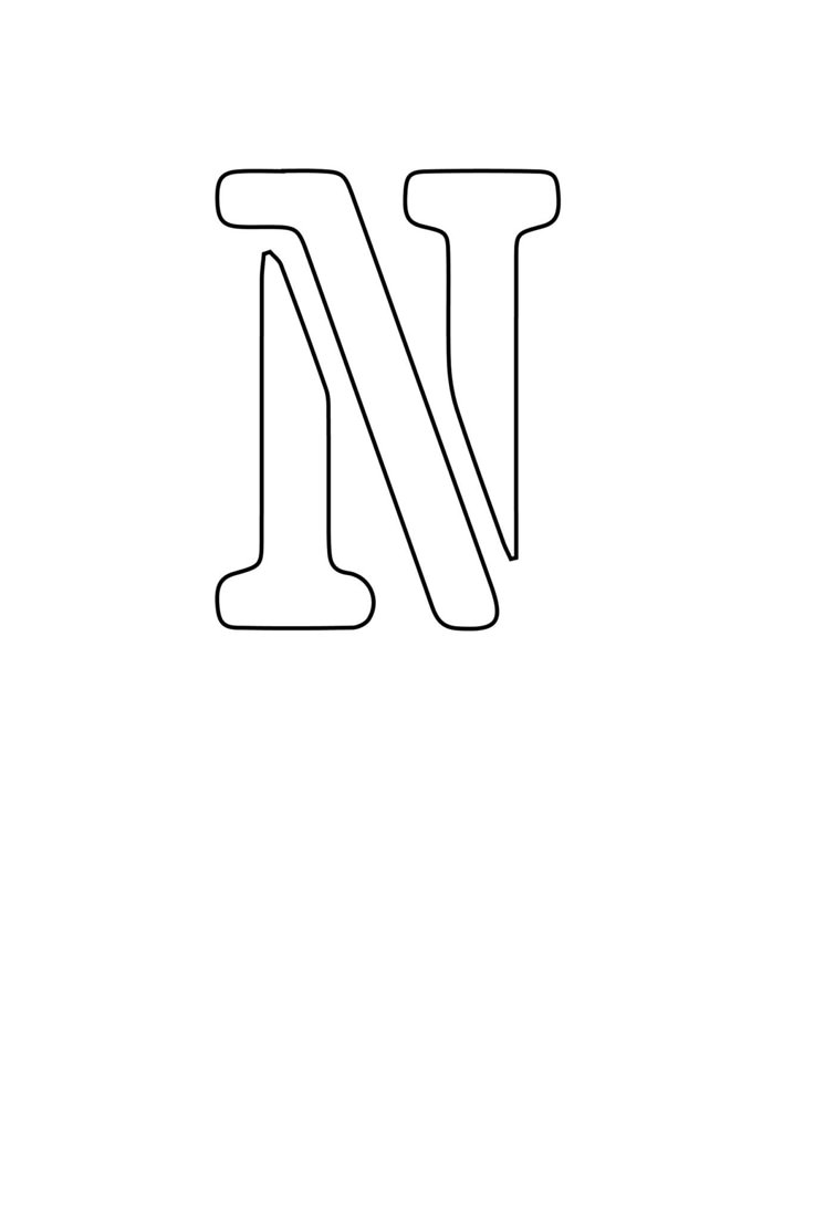 Letter N Printable Template