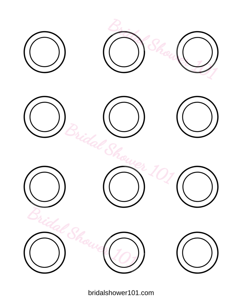 Free Printable Macaron Template And Piping Outline PDF Bridal 