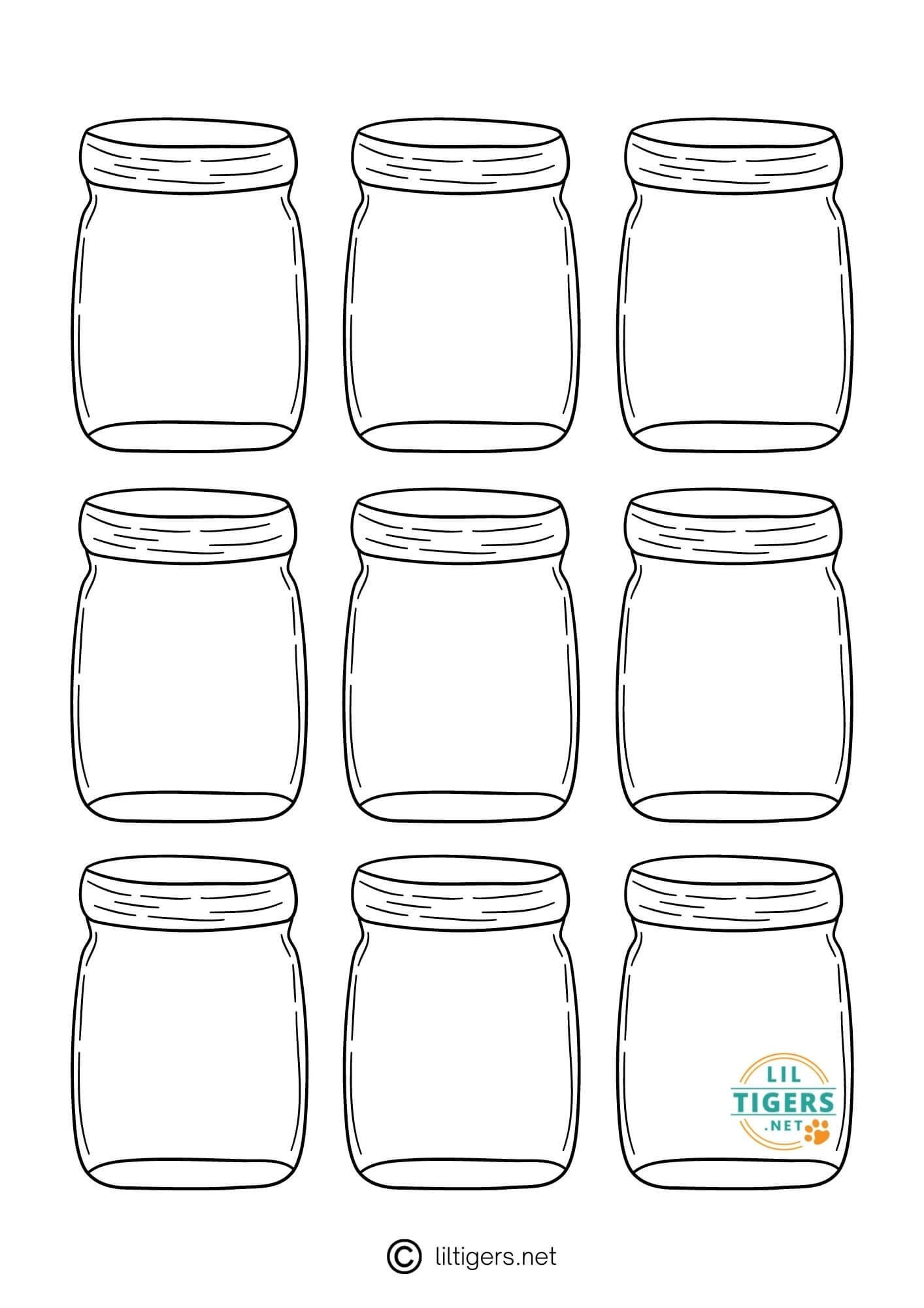 Free Printable Mason Jar Templates Lil Tigers Lil Tigers Mason