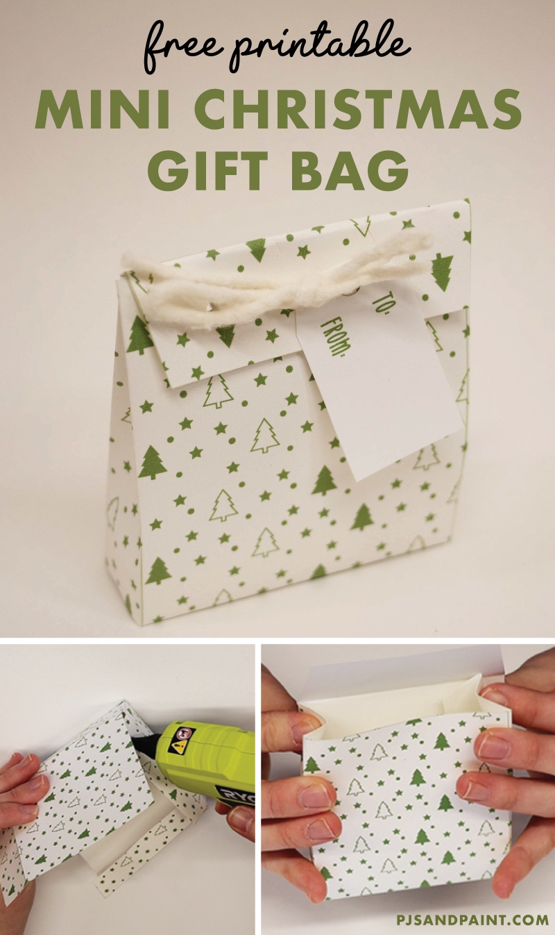 Free Printable Mini Christmas Gift Bag Pjs And Paint