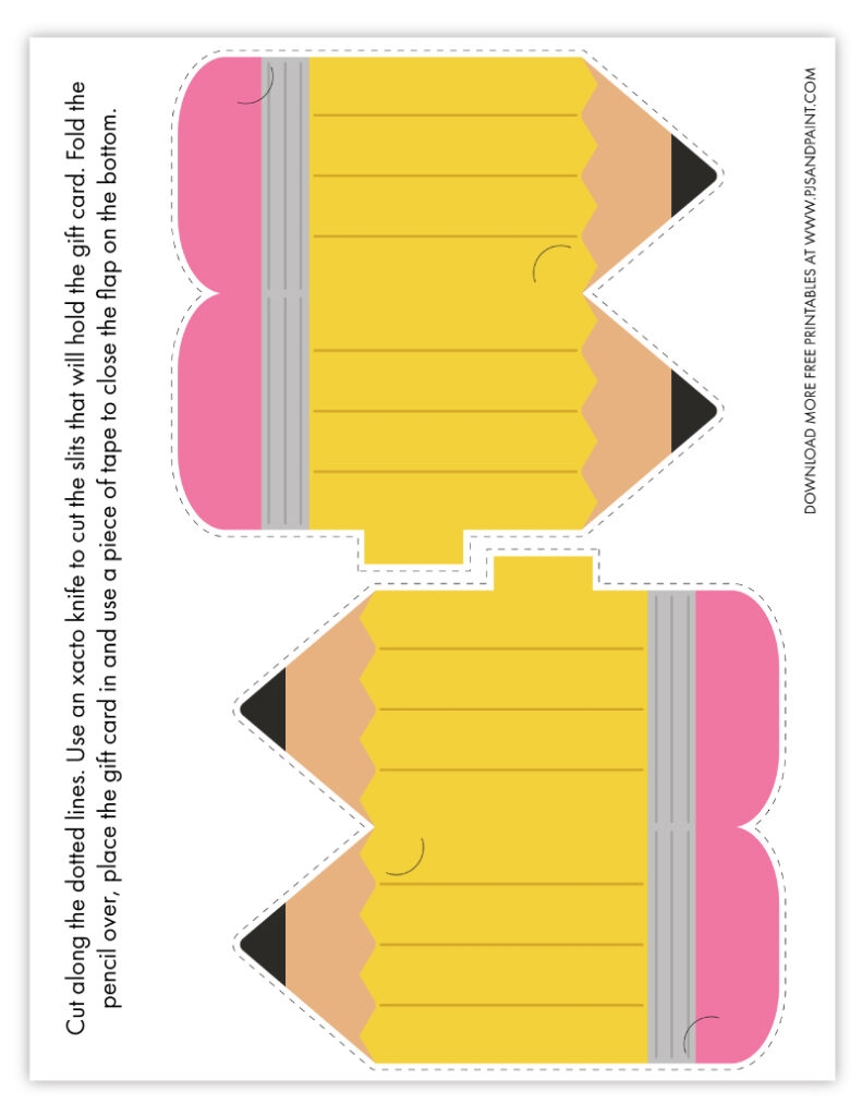 Printable Gift Card Holder Template