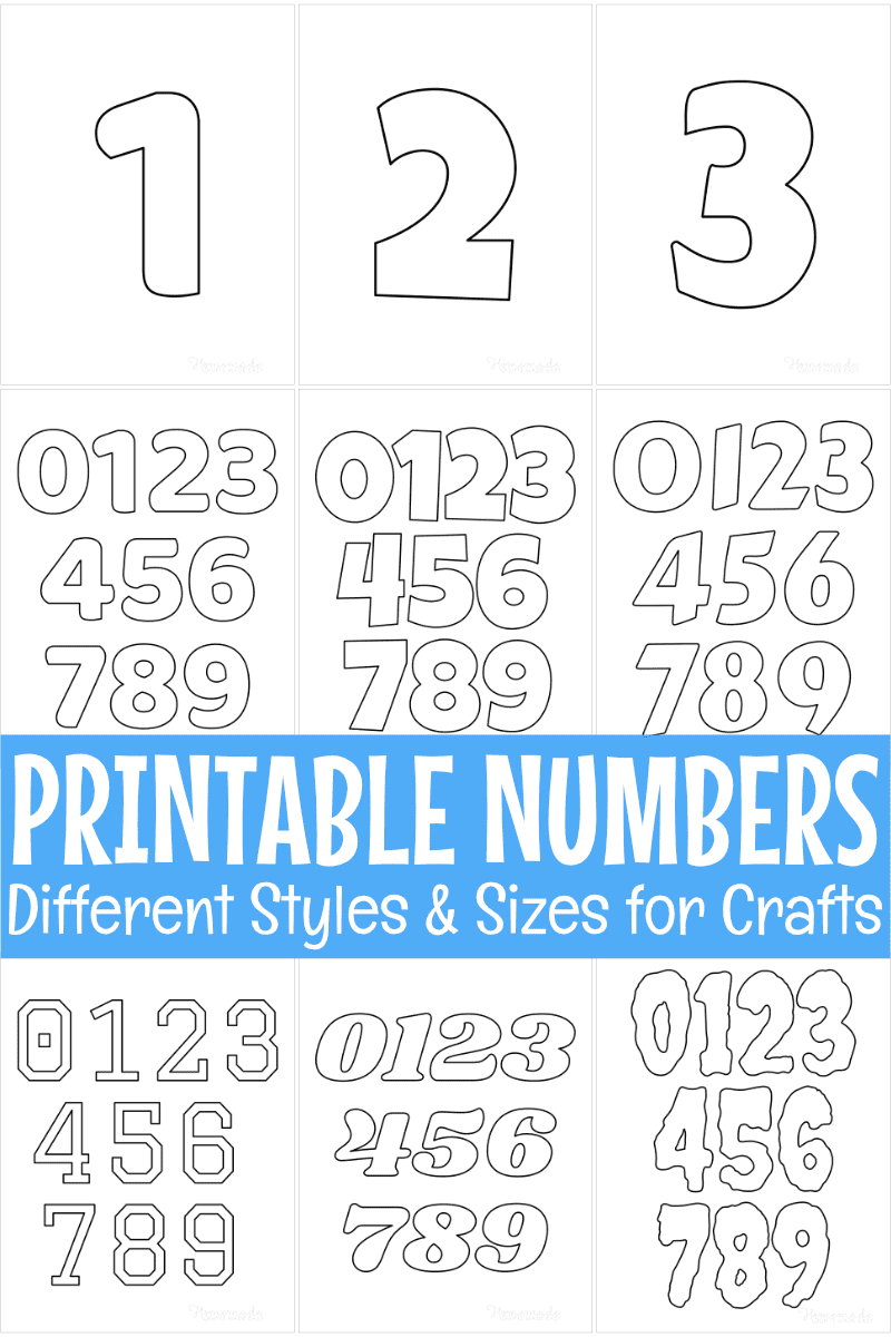 Number Templates Free Printable