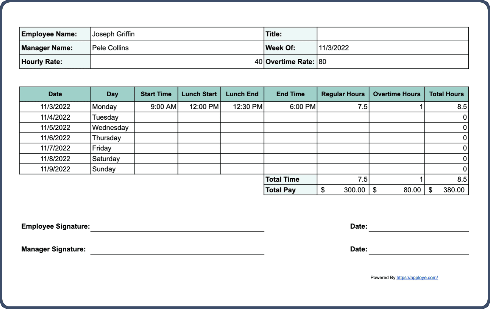 Free Printable Timesheet Templates Excel Word PDF 